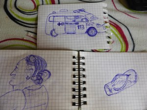 sketches in biro