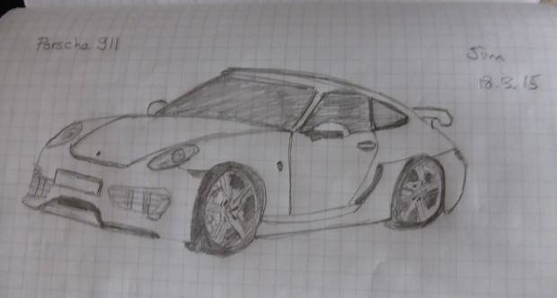 My drawing of a Porsche 911