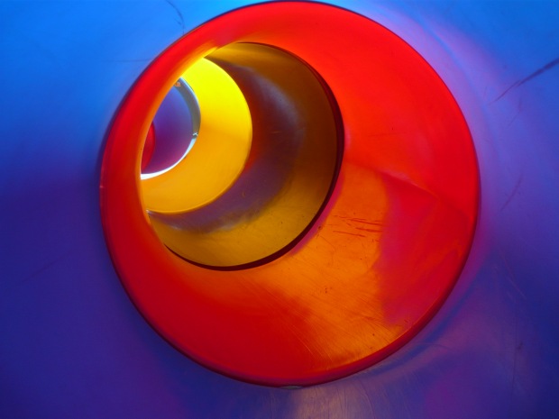 a close up of a children's slide